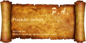 Puskás Arnót névjegykártya